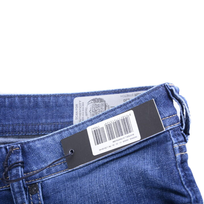 DIESEL BUSTER 084GR Mens Denim Jeans Regular Slim Tapered Blue Faded