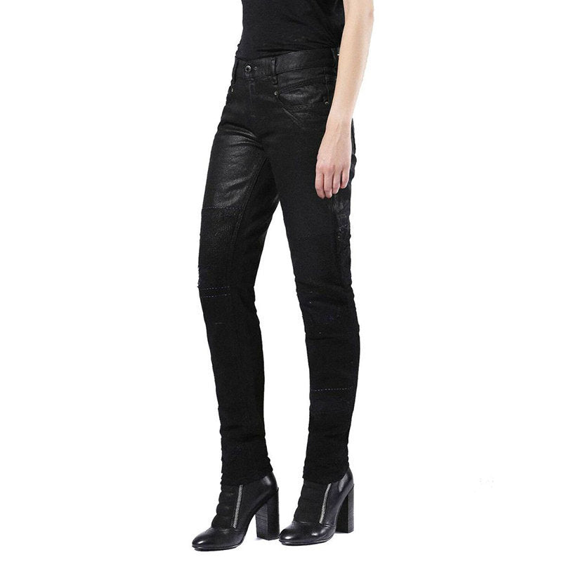 DIESEL BELTHY 0856E Womens Jeans Denim Regular Slim Black Pants Limited Edition