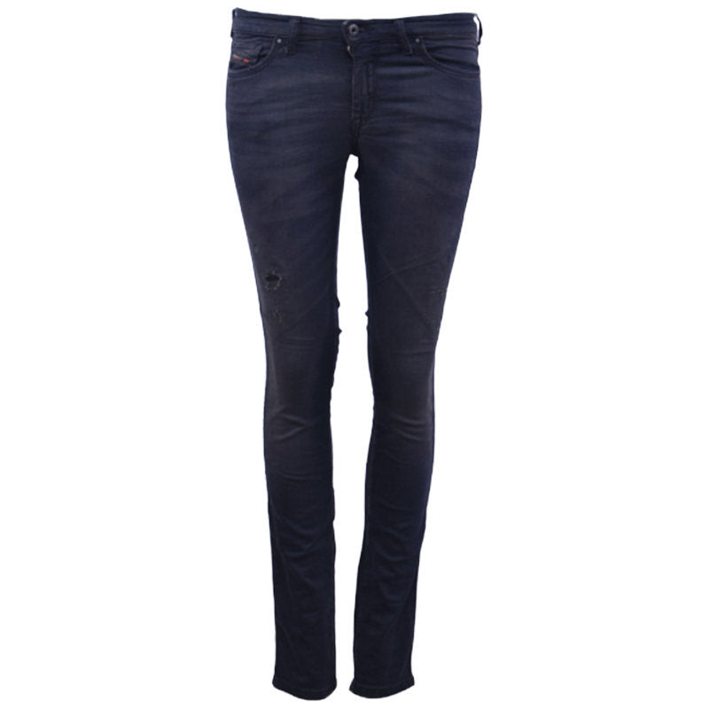 DIESEL DORIS NE 0669Q Womens Denim Jeans Slim Fit Distressed Sweat Jogg Pants