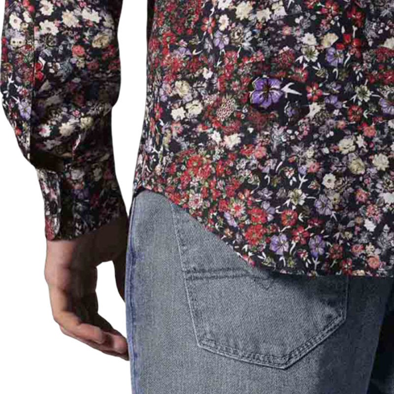 DIESEL S NICO 0QAPZ 900 Mens Shirt Long Sleeve Casual Summer Cotton floral Shirt