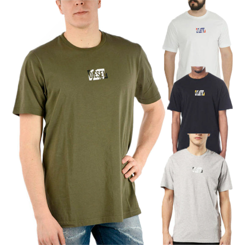DIESEL T JUST ZC Mens T-Shirt Short Sleeve Crew Neck Casual Summer Cotton Tees
