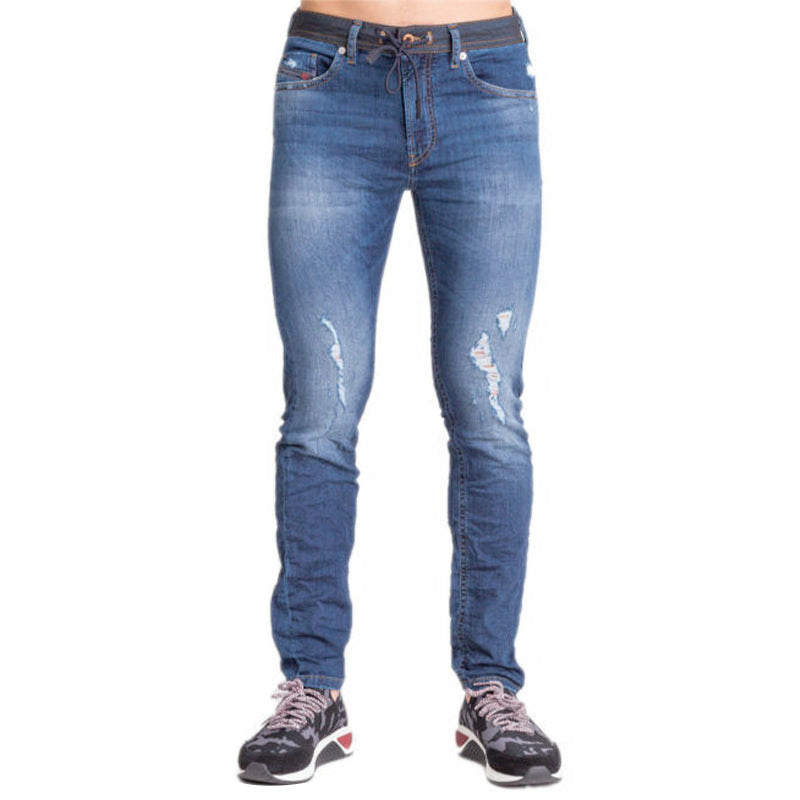 DIESEL THOMMER CB NE 069BD Mens Denim Sweat Jogg Jeans Distress Slim Fit Skinny