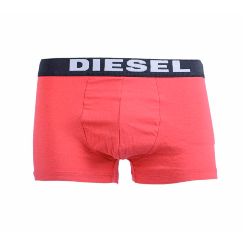 DIESEL UMBX ROCCO 2X Pack Mens Short Boxer Trunks Stretch Underwear Red & Black