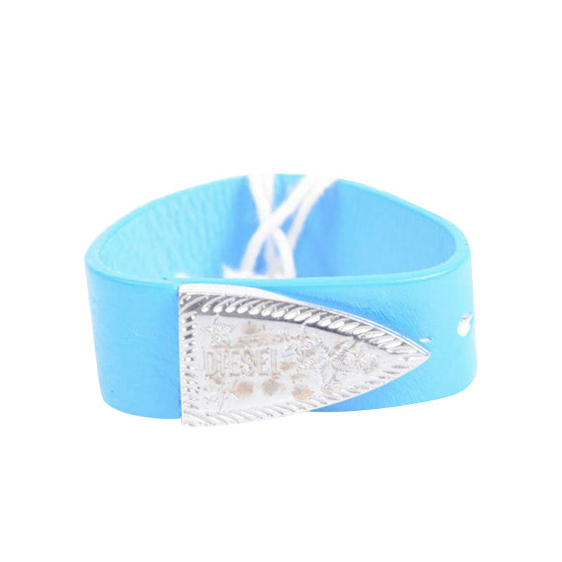 DIESEL AHES 0WACM Womens Bracelets Leather Mens Fashion Wristband Gifts Blue