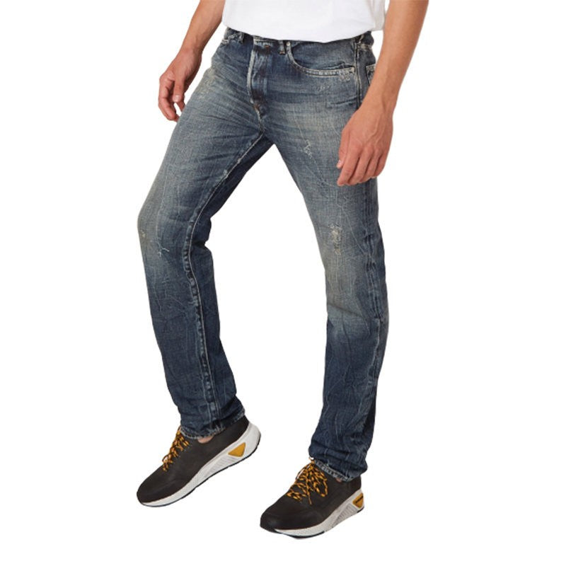 DIESEL BUSTER 084WN Mens Denim Jeans Distressed Regular Slim Tapered Italy