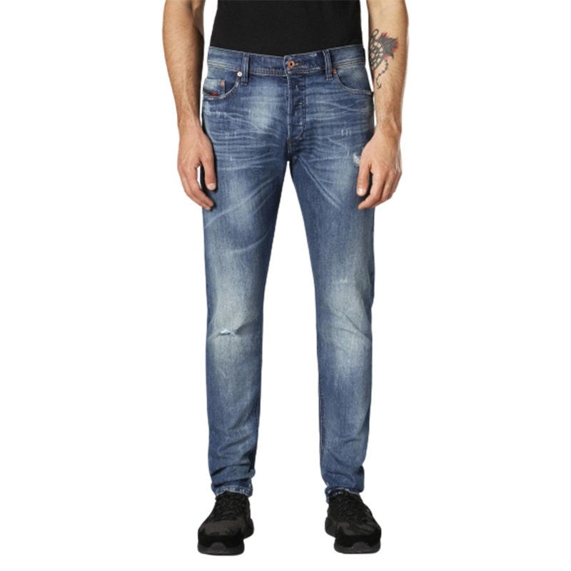 DIESEL TEPPHAR C84MX Mens Denim Jeans Stretch Slim Fit Carrot Distressed Pants
