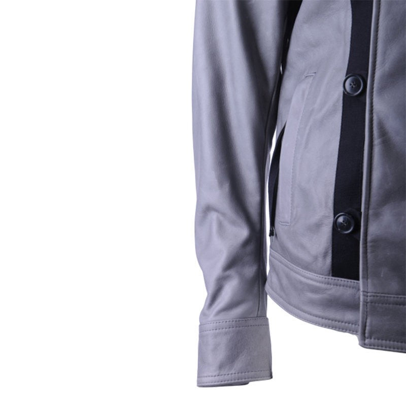 DIESEL Mens Biker Jacket Lambskin Leather Quilted Winter Outwear Coat Italy