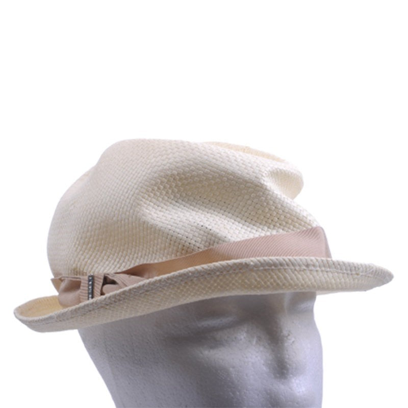 DIESEL CRUMYKO Womens Straw Fedora Cowboy Hat Band Summer Hawkins Sun Cap Italy