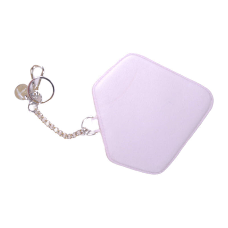 DIESEL Womens Keyring Pink Leather Id Card Small wallet Metal Link Chain Keyring
