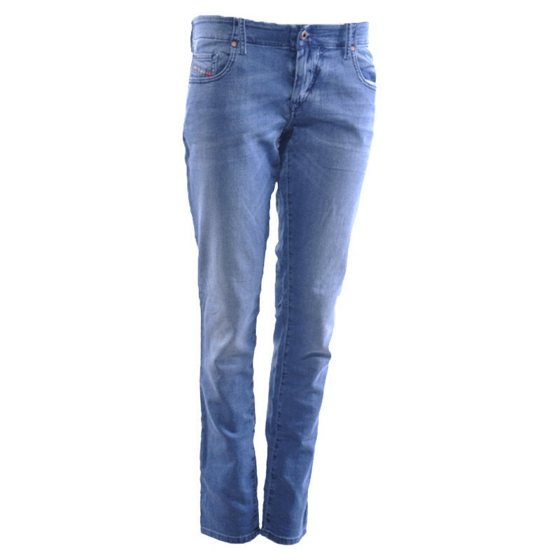 DIESEL GRUPEE S NE 084CZ Womens Sweat Jogg Jeans Regular Slim Denim Blue