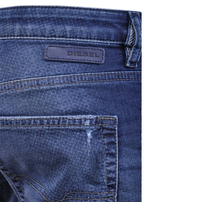 DIESEL RIZZO NE 0666W Womens Denim Jeans Distressed Regular Fit Sweat Jogg Pant