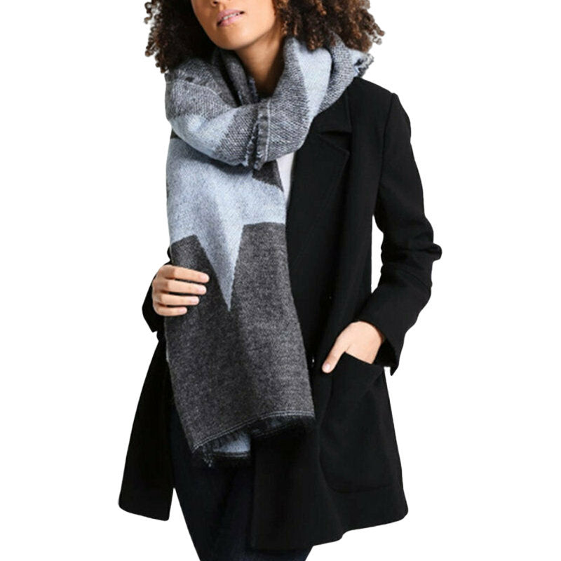 DIESEL S BLANKET SCIARPA Womens Scarf Winter Shawl Wrap Ladies Warm Scarves Grey
