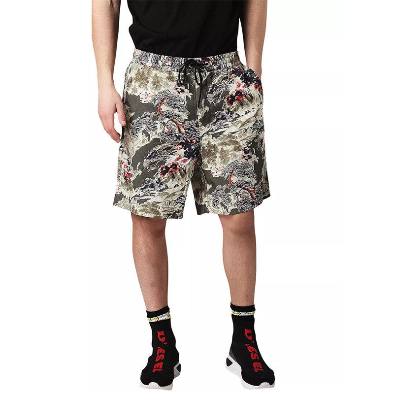 DIESEL P NOTEN Mens Summer Shorts Floral Printed Casual Beachwear Running Pants