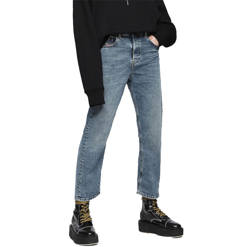 DIESEL ARYEL 084UX Womens Jeans Denim Regular Straight Regular Waist Fit Pants