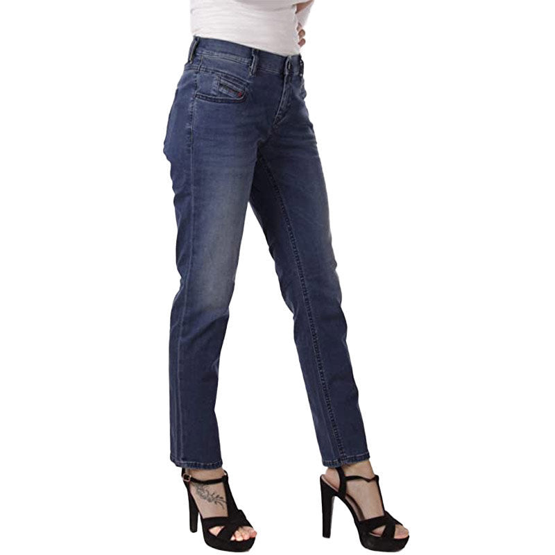 DIESEL BELTHY ANKLE 0675L Womens Jeans Regular Slim Straight Low Waist Fit Pants