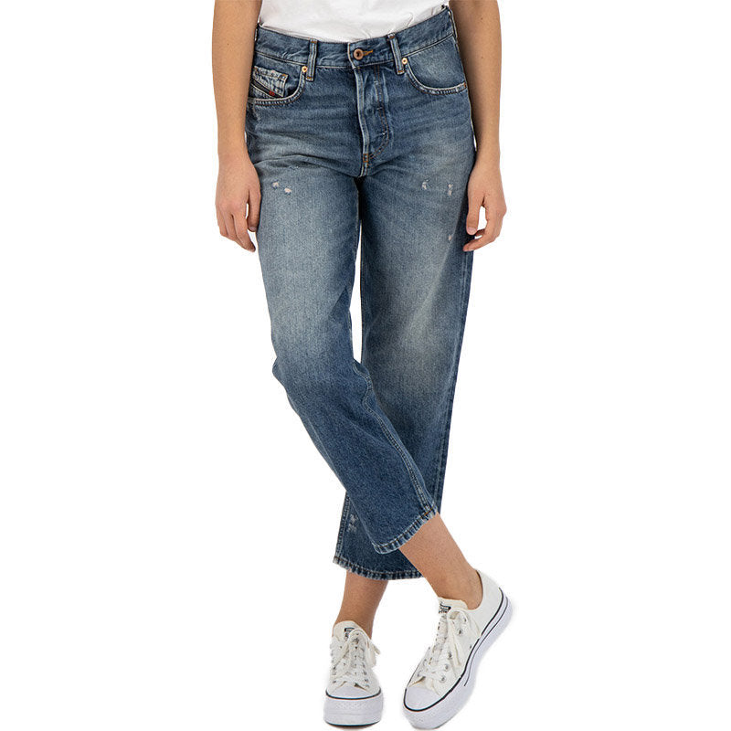 DIESEL ARYEL 084VB Womens Jeans Denim Regular Straight Regular Waist Fit Pants