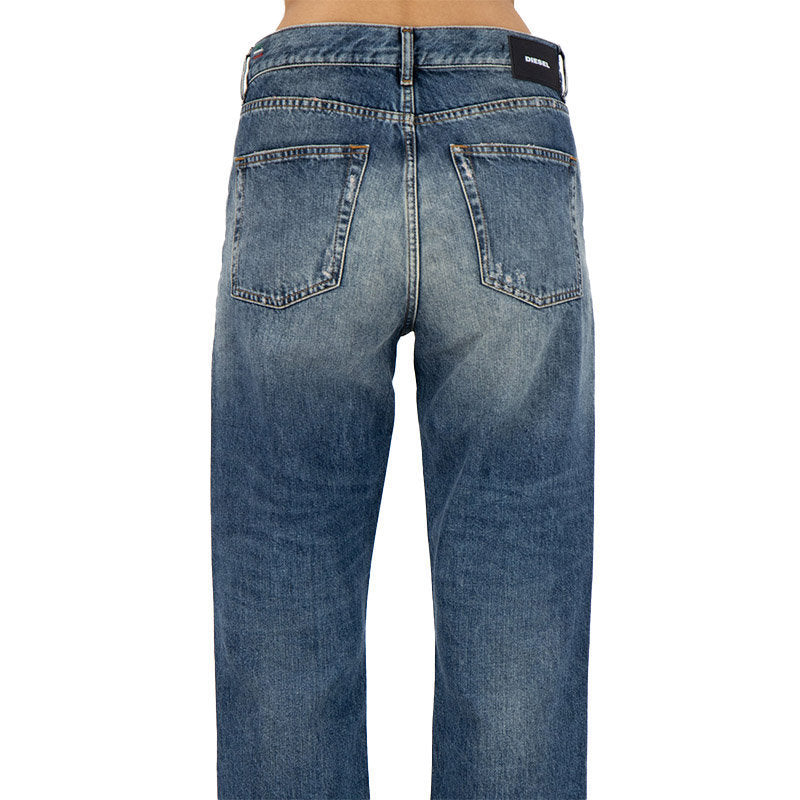 DIESEL ARYEL 084VB Womens Jeans Denim Regular Straight Regular Waist Fit Pants
