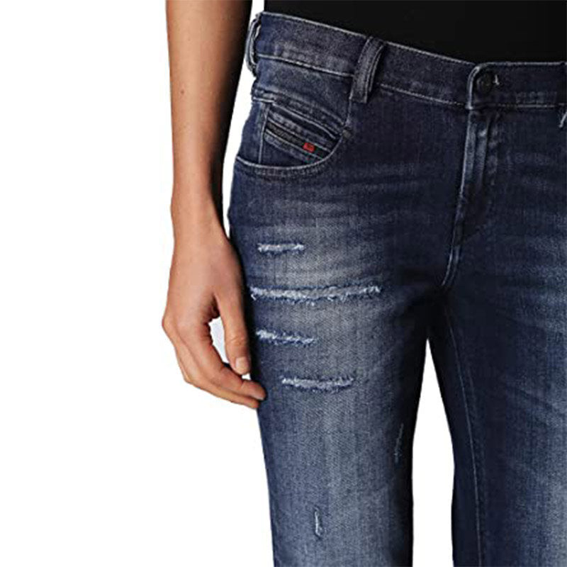 DIESEL BELTHY ANKLE 084GF Womens Jeans Regular Slim Straight Low Waist Fit Pants