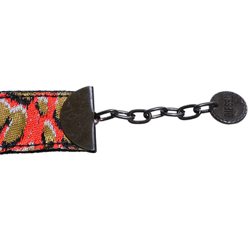 DIESEL ALEPI Womens Bracelet Vintage Hook Snake Print Metal Casual Wristband