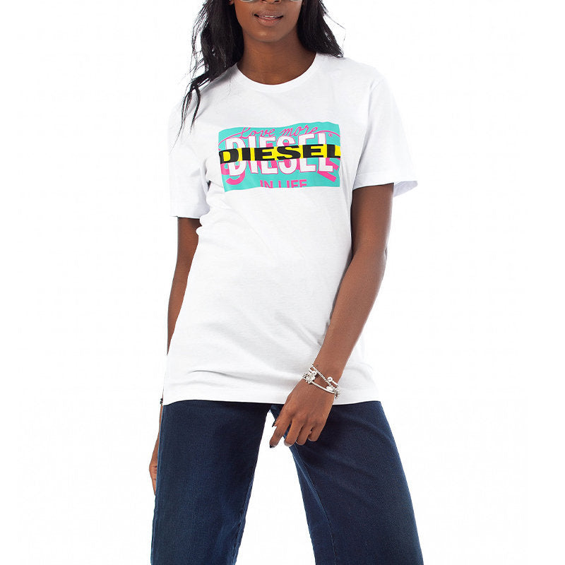 DIESEL T LIGA Womens T Shirt Crew Neck Short Sleeve Top Casual Summer Tee NEW