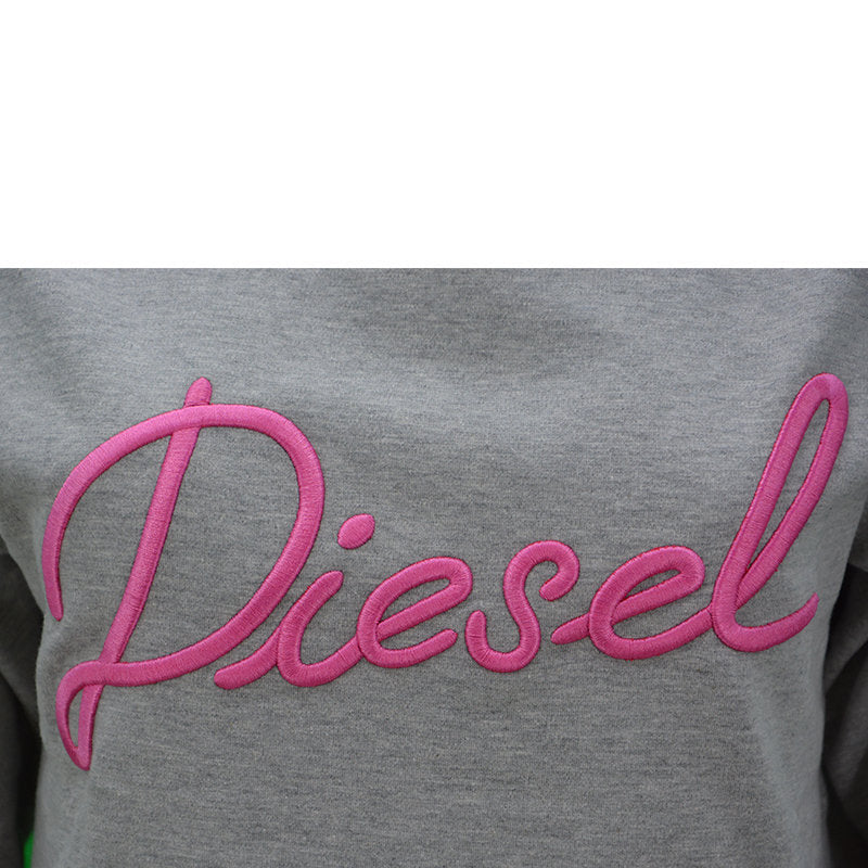 DIESEL F GERTRUDE Womens Sweatshirts Crew Neck Ribbed Casual Pullover Jumper Top