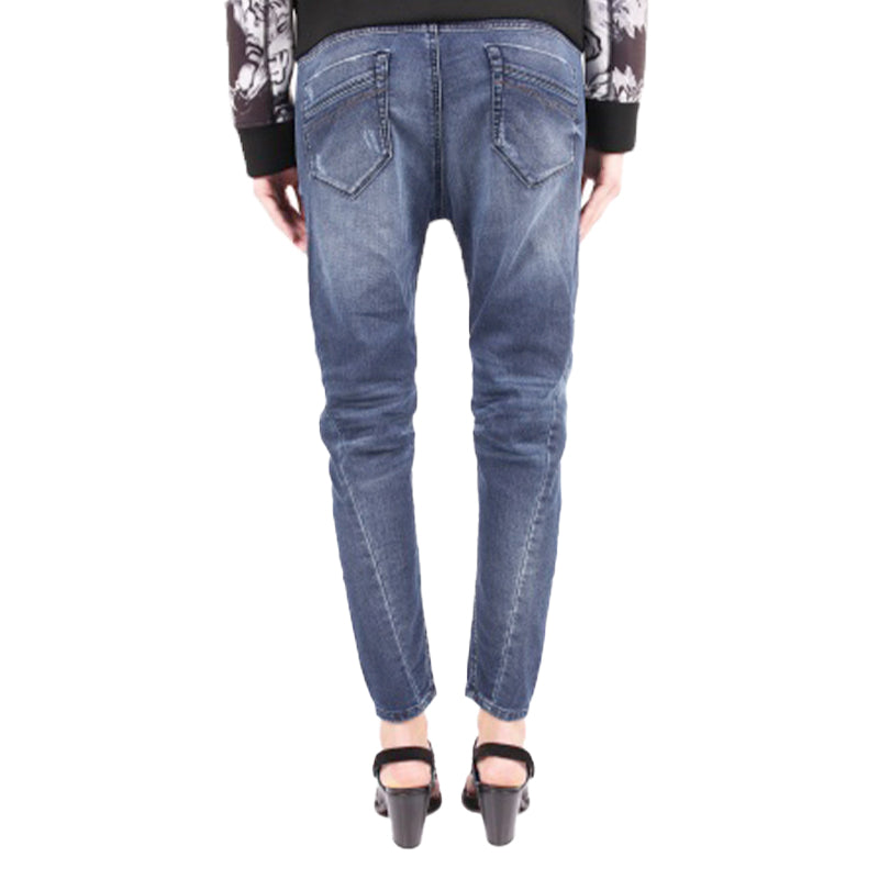 DIESEL FAYZA-NE 0670V Womens Denim Jeans Tapered Leg Stretch Sweat Jogg Pant NEW