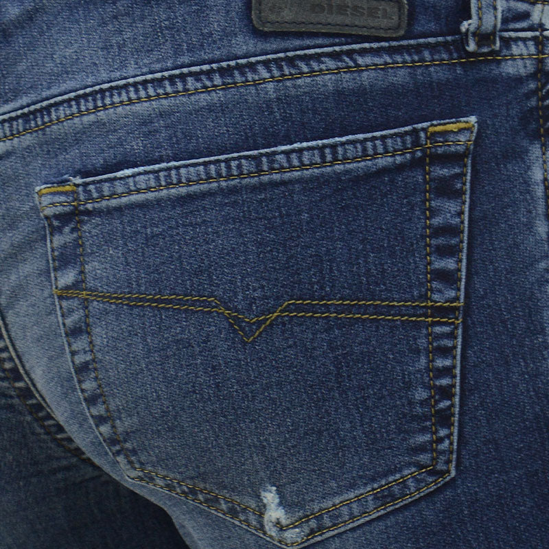DIESEL GRUPEE NE 0607U Womens Jeans Tapered Leg Stretchy Casual Jogg Denim Pants