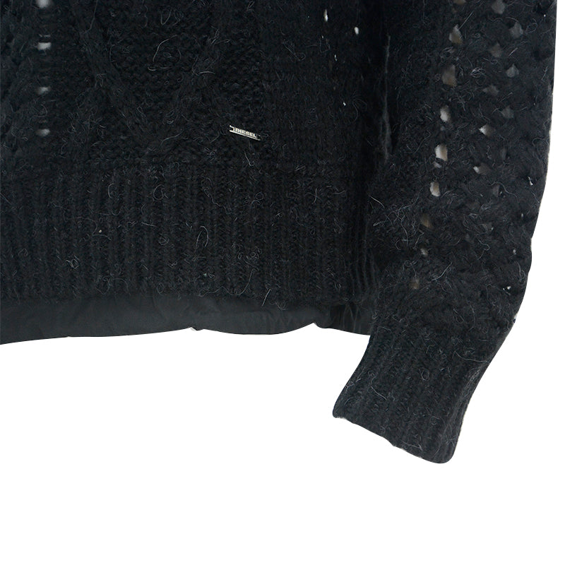 DIESEL M GRATA Womens Pullover Jumper Long Sleeve Crew Neck Knitted Black Sweats