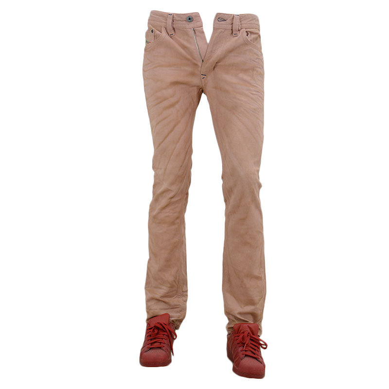 DIESEL THAVAR 0801D Mens Denim Jeans Regular Fit Trouser Casual Light Pink Pants