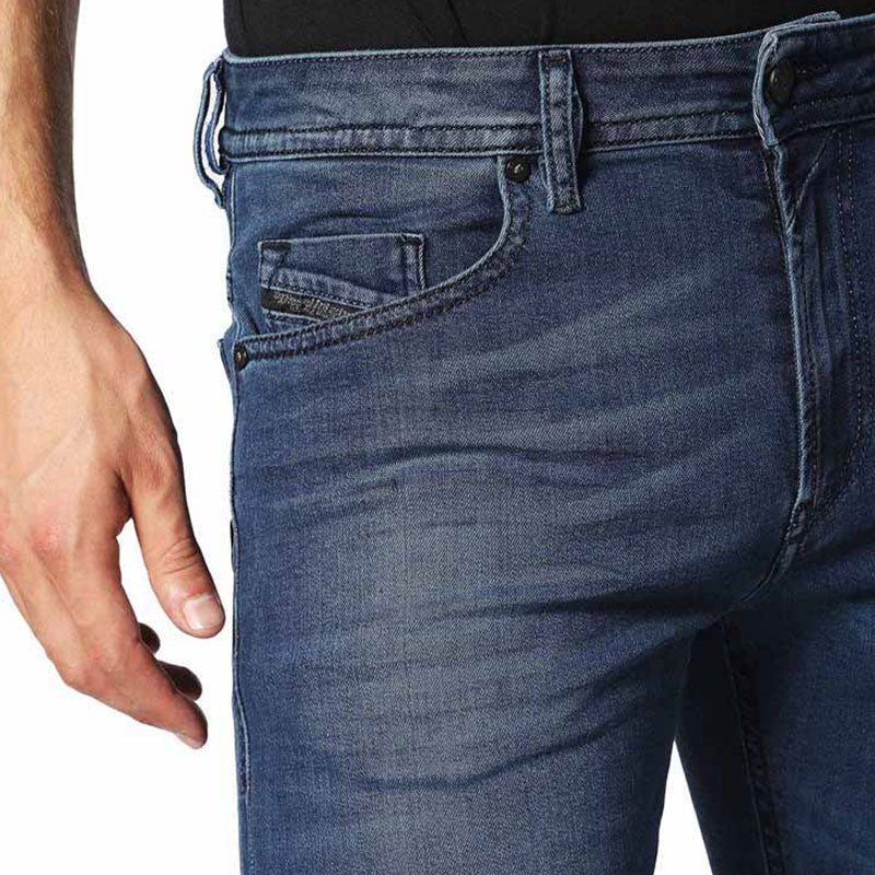 DIESEL THOMMER 0686A Mens Denim Jeans Stretch Casual Trouser Slim Fit Blue Pants
