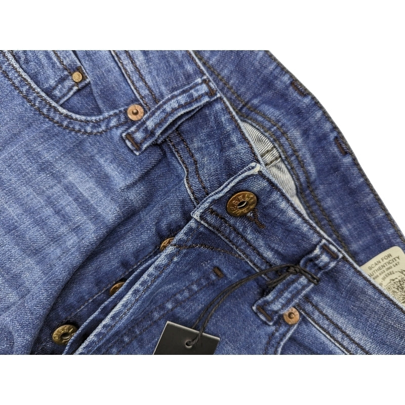 DIESEL SAFADO R1T88 Mens Denim Jeans Regular Slim Fit Straight Casual Blue Pants
