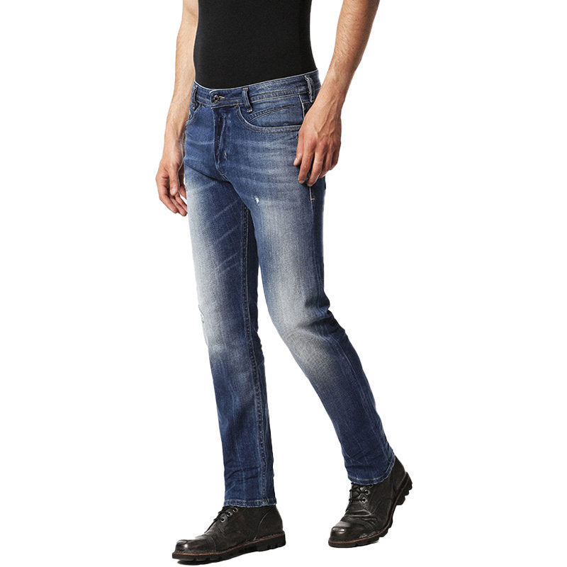 DIESEL AKEE 084GG Mens Denim Jeans Distressed Regular Slim Tapered Stretch Pants