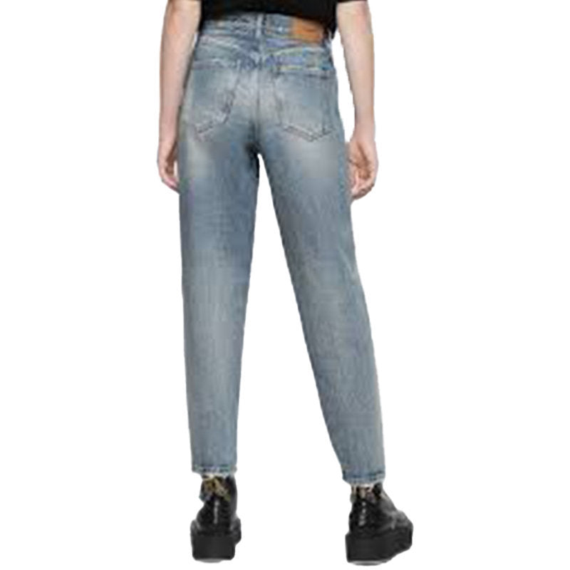 DIESEL ALYS 084WV Womens Denim Jeans Regular Fit Casual Light Blue Pants Italy