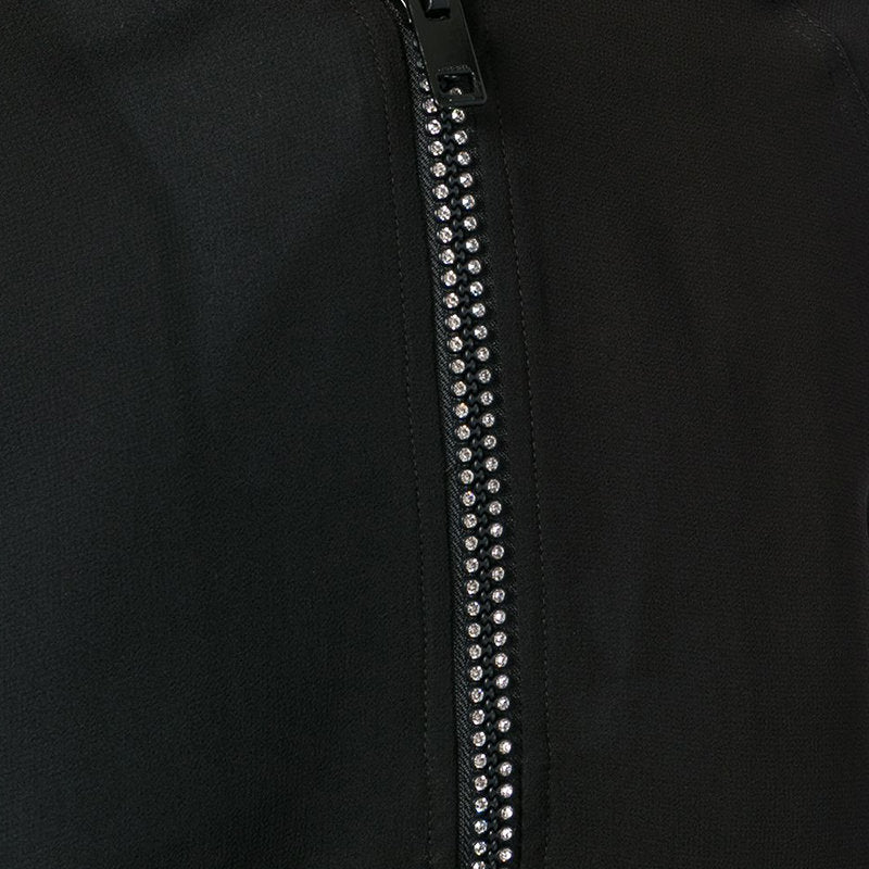 DIESEL DE BRUCE L Womens Bomber Jacket Quilted Varsity Jacket Winter Black Coat