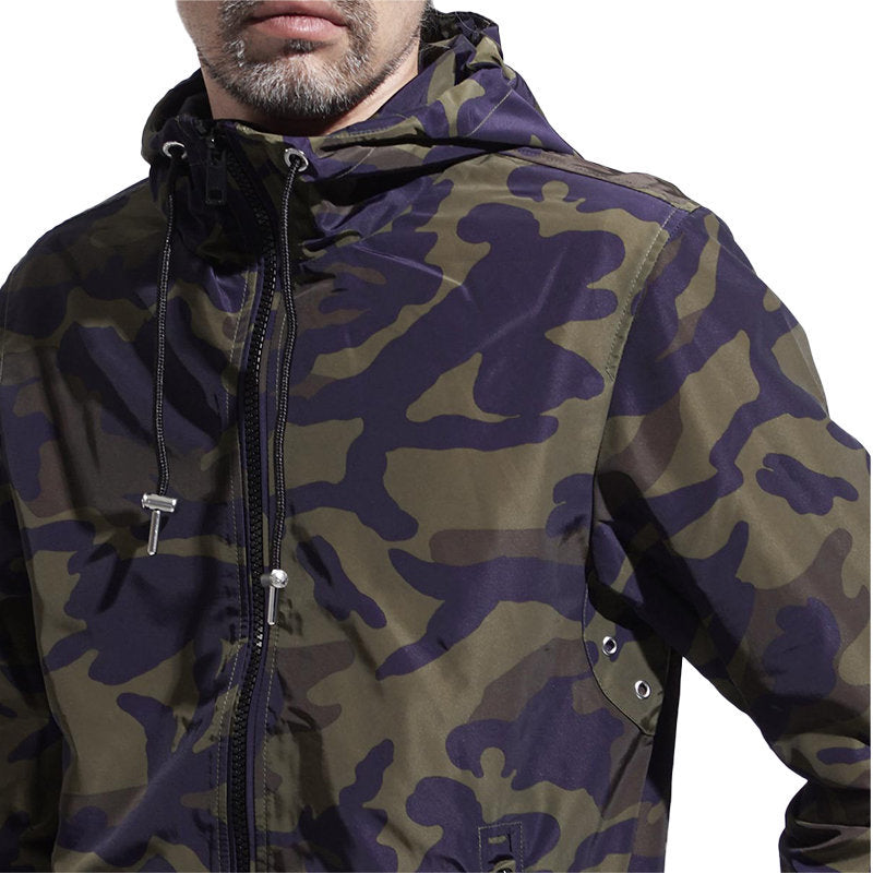 DIESEL J ACOUSMATIC Mens Jacket Waterproof Lightweight Hooded Camouflage Jacket