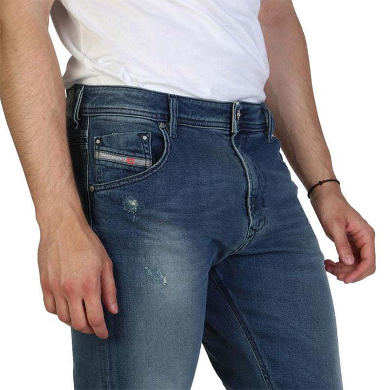 DIESEL KRAYVER RN48V Mens Denim Jeans Regular Slim Tapered Distress Casual Jeans