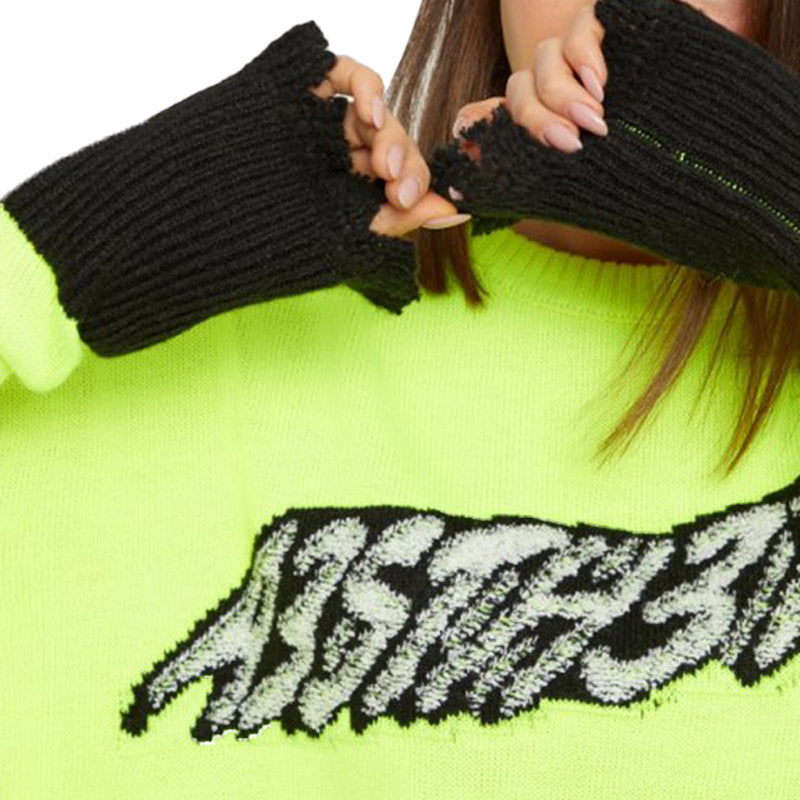DIESEL M TICX Womens Sweatshirt Long Sleeve Ladies Pullover Wool Knitwear Green