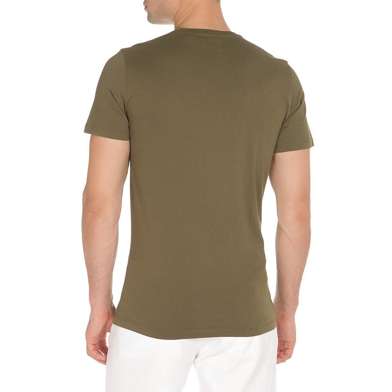 DIESEL T FEDDO Mens T Shirt Crew Neck Short Sleeve Cotton Tee Olive Mohawk Print