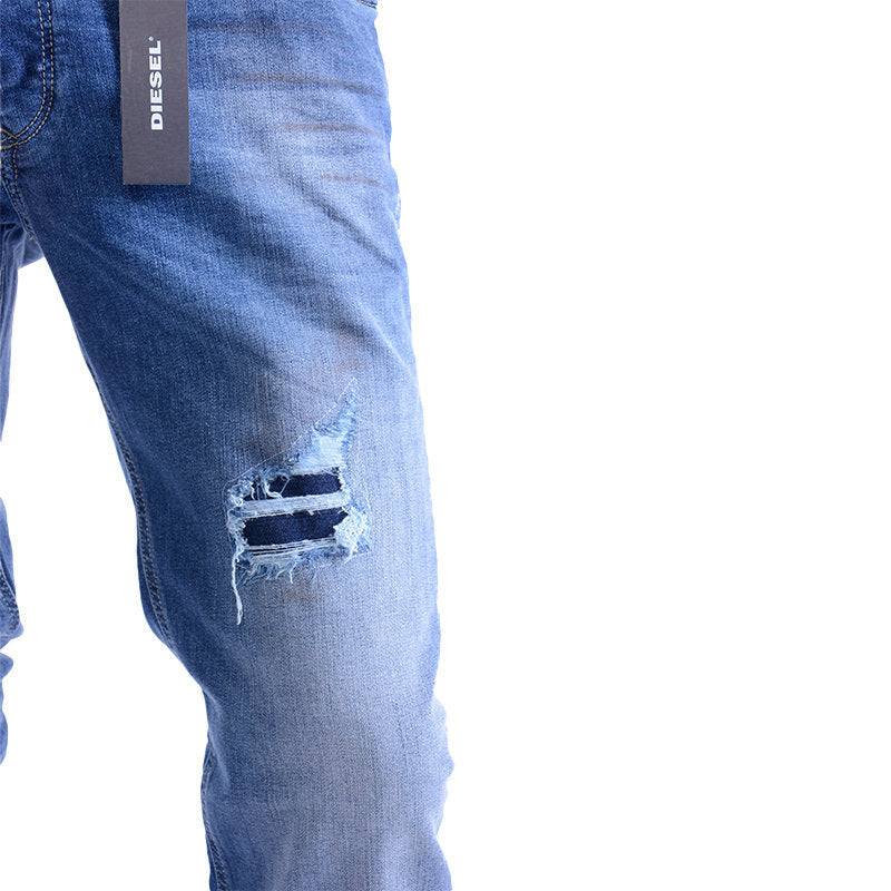 DIESEL TOXER R76C9 Mens Denim Jeans Distressed Slim Fit Skinny Casual Blue Jeans