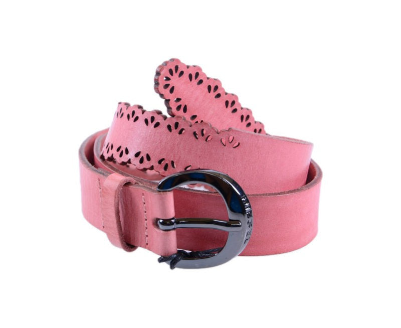 DIESEL B ALLENA X04875 Womens Belts Genuine Leather Fashion Waist Belt Pink 85cm